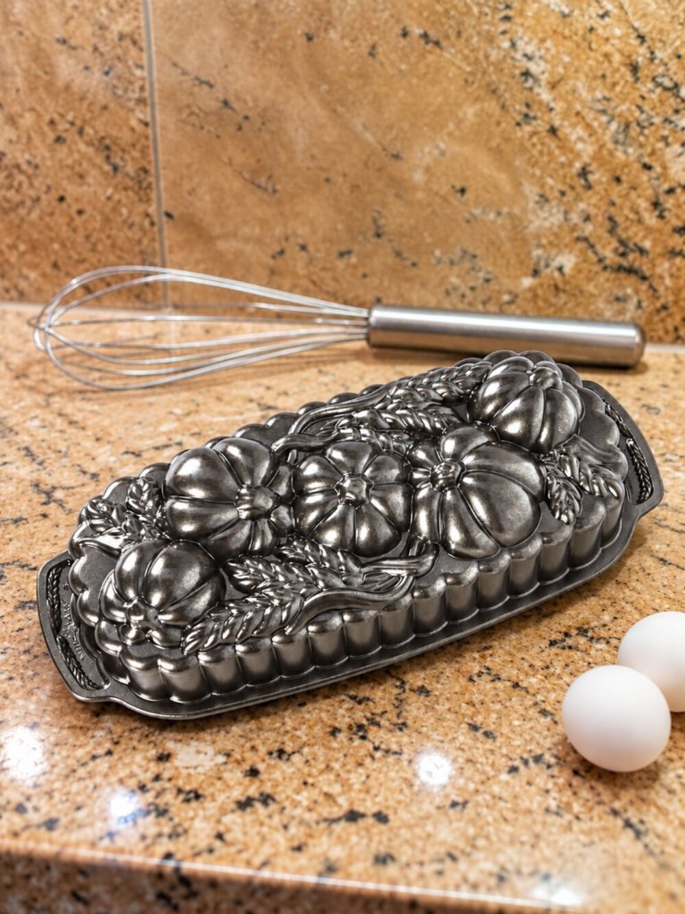 Nordic Ware Wheat & Pumpkin Cast Loaf Pan 6 Cup Bronze | New Without Tag